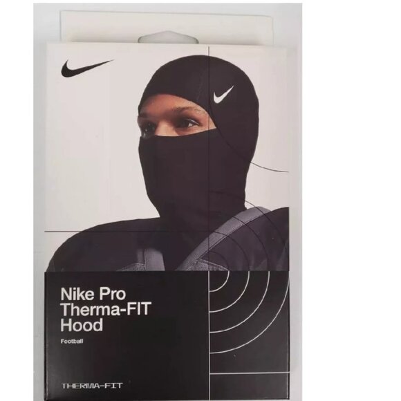 NIKE PRO THERMA HYPERWARM HOOD SKI MASK BLACK NEW - Picture 1 of 2
